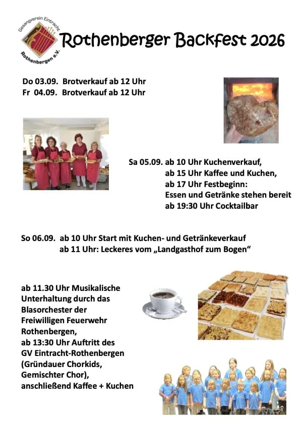 Programm des Backfests 2026