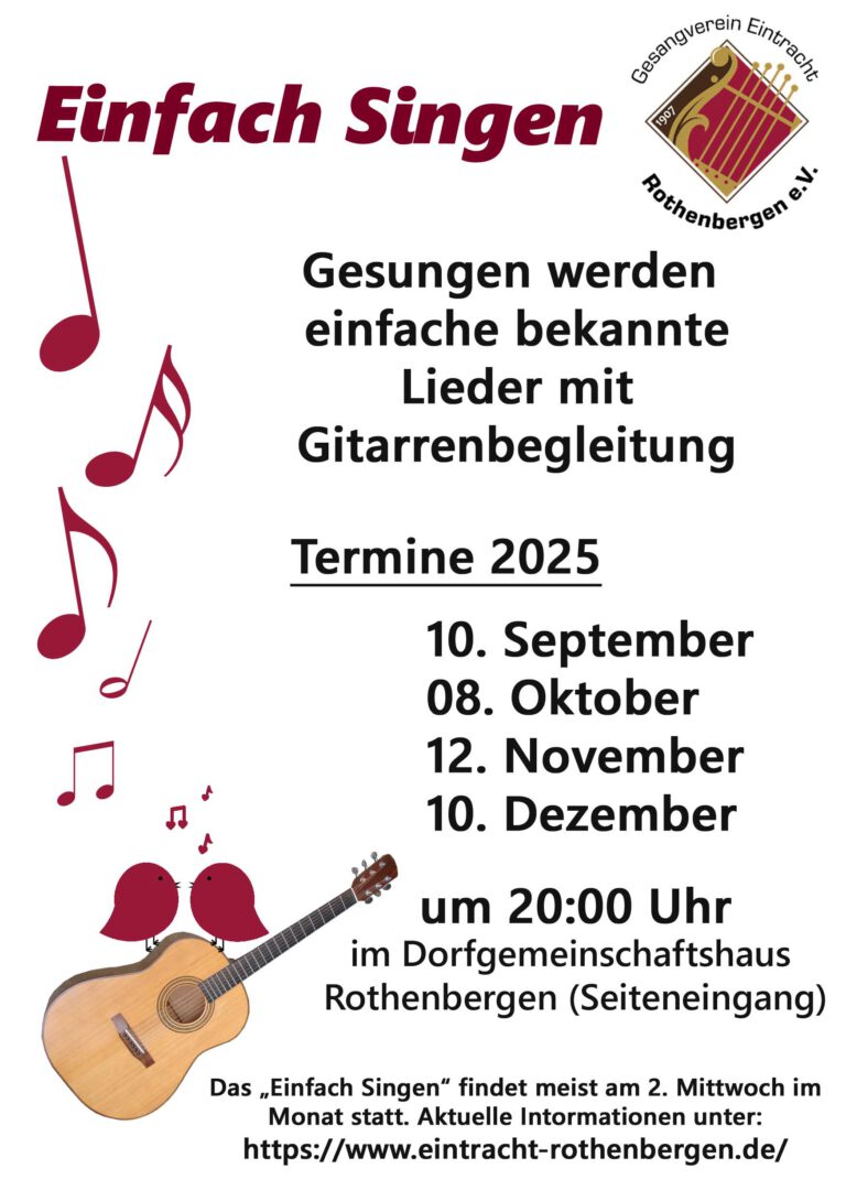 Projektstart Einfach Singen im Gesangsverein Eintracht Rothenbergen